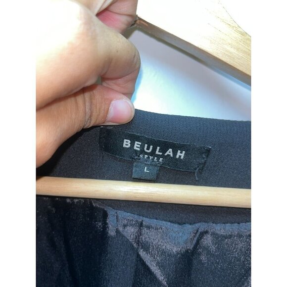 Beulah Black Blazer Jacket With Embroidered Metallic Stripes Size L - Picture 3 of 7